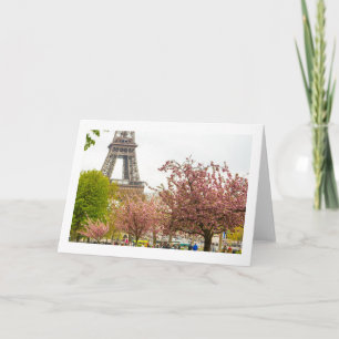 Cartão Paris In Spring Folded Blank Greeting Card