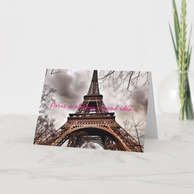 Cartão "Paris is always a good idea" Note Card (Frente)