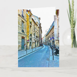 Cartão Paris note card featuring Le Marais.