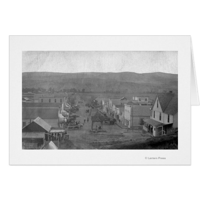 Cartão Paris, TexasAerial View of TownParis, TX (Frente Horizontal)