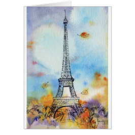 Cartão Paris. Torre Eiffel.