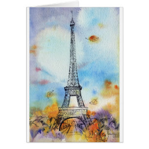 Cartão Paris. Torre Eiffel.