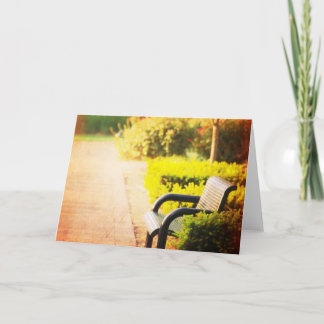 Cartão Park Bench Greeting Card