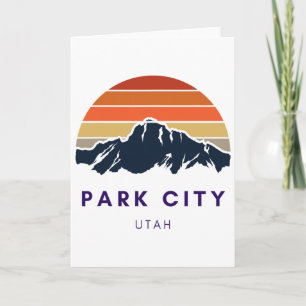 Cartão Park City Utah Esqui Snowboard Trilha Utah Gif