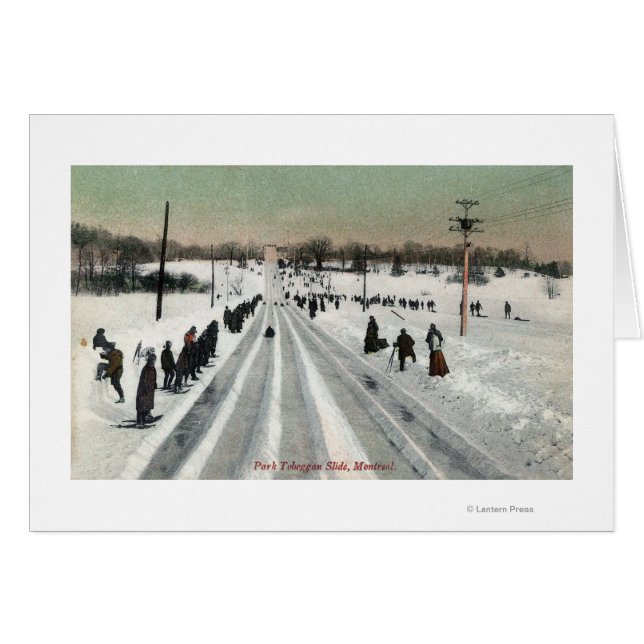 Cartão Park Toboggan Slide ViewMontreal, Canadá (Frente Horizontal)