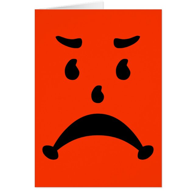 Cartão Paródia Infantil dos anos 80 com raiva (Frente)