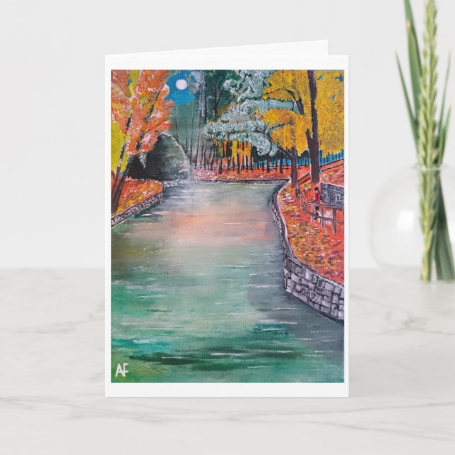 Cartão Parque de San Vicente, pintura por Alfred Fox (Frente)