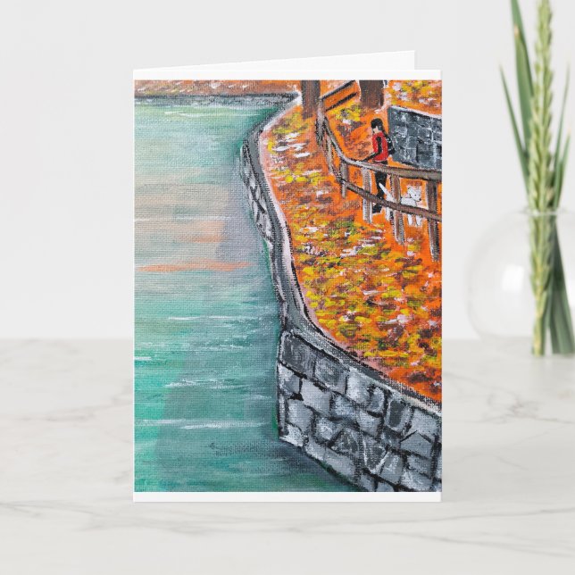 Cartão Parque de San Vicente, pintura por Alfred Fox (Frente)