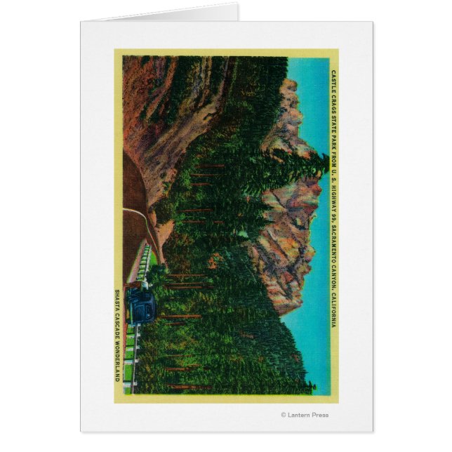 Cartão Parque Estadual Castle Crags dos EUA 99 (Frente)