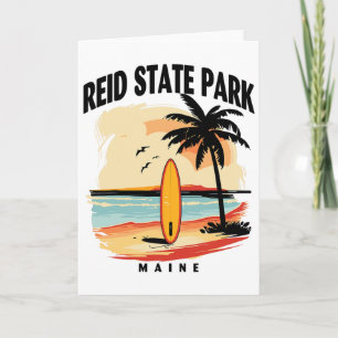 Cartão Parque Estadual Reid Maine Prancha de Surfe Homens