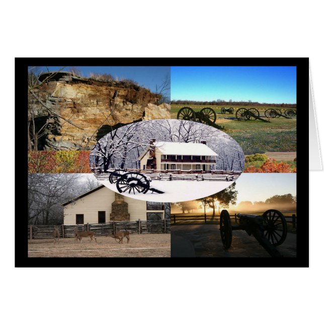 Cartão Parque Militar Nacional de Pea Ridge (Frente horizontal)