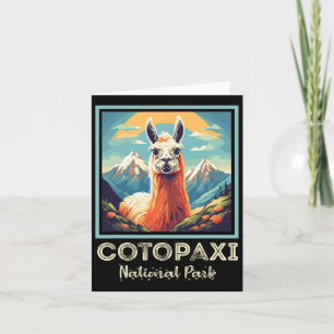 Cartão Parque Nacional das Flores Cotopaxi Llama Souvenir