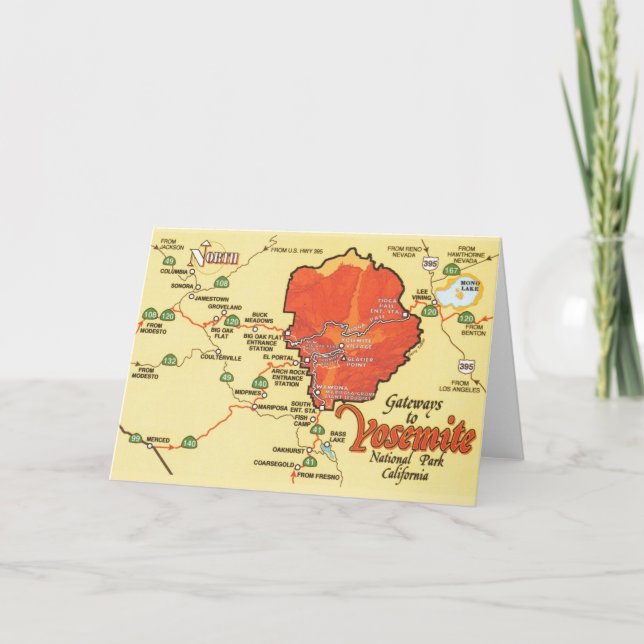 Cartão Parque Nacional de Yosemite, Califórnia (Frente)