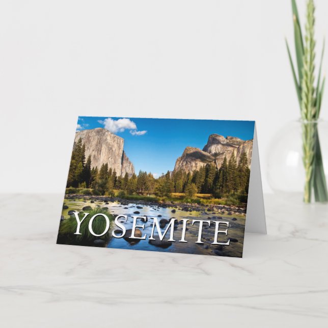 Cartão Parque Nacional de Yosemite | Feliz Aniversário (Frente)