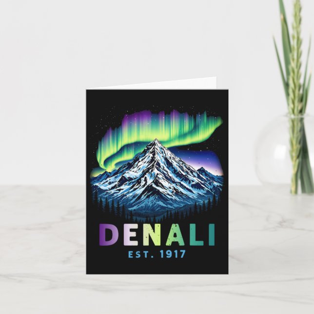 Cartão Parque Nacional Denali Alaska Mountain (Frente)