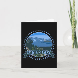 Cartão Parque Nacional do Crater Lake - Camping Hiking ao