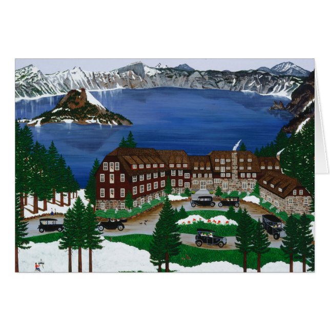 Cartão Parque Nacional do Lago Crater (Frente Horizontal)