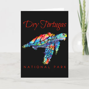 Cartão Parque Nacional Dry Tortugas Tartaruga Marinha Aqu