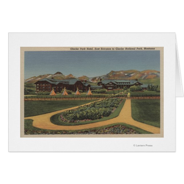 Cartão Parque Nacional Glacier, MT - Park Hotel East (Frente Horizontal)