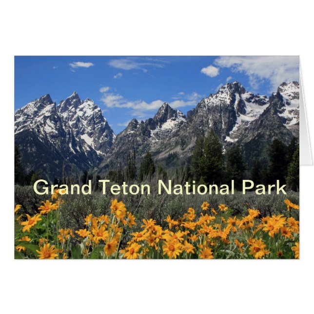 Cartão Parque Nacional Grand Teton (Frente horizontal)