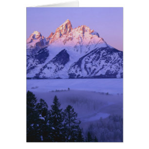 Cartão PARQUE NACIONAL GRAND TETON, WYOMING. EUA. Névoa &