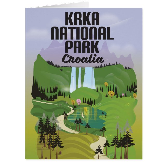 Cartão Parque Nacional Krka Croácia (Frente)