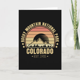 Cartão Parque Nacional Rocky Mountain Colorado Retro