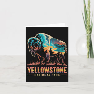 Cartão Parque Nacional Womens Yellowstone Retro Outdoor H