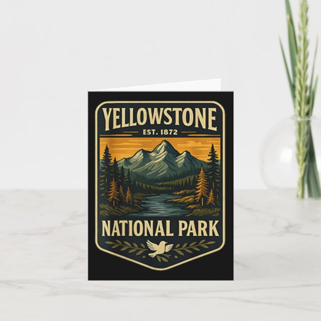 Cartão Parque Nacional Yellowstone Patch Emblem Hik (Frente)