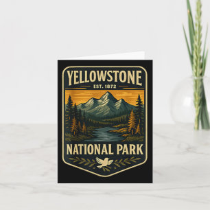 Cartão Parque Nacional Yellowstone Patch Emblem Hik