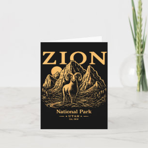 Cartão Parque Nacional Zion Wilderness Hiking Camping