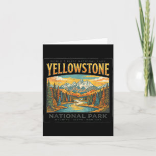 Cartão Parques Nacionais de Yellowstone Wyoming Natureza