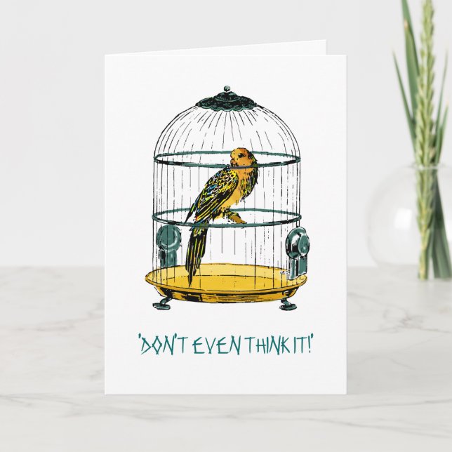 Cartão Parrot Quote Greeting Card (Frente)
