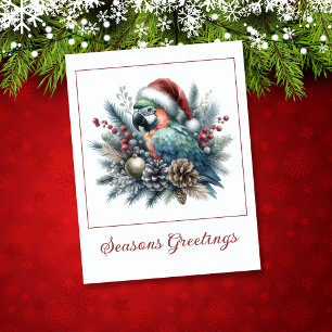 Cartão Parrot Seasons Tropical Saudações Natal