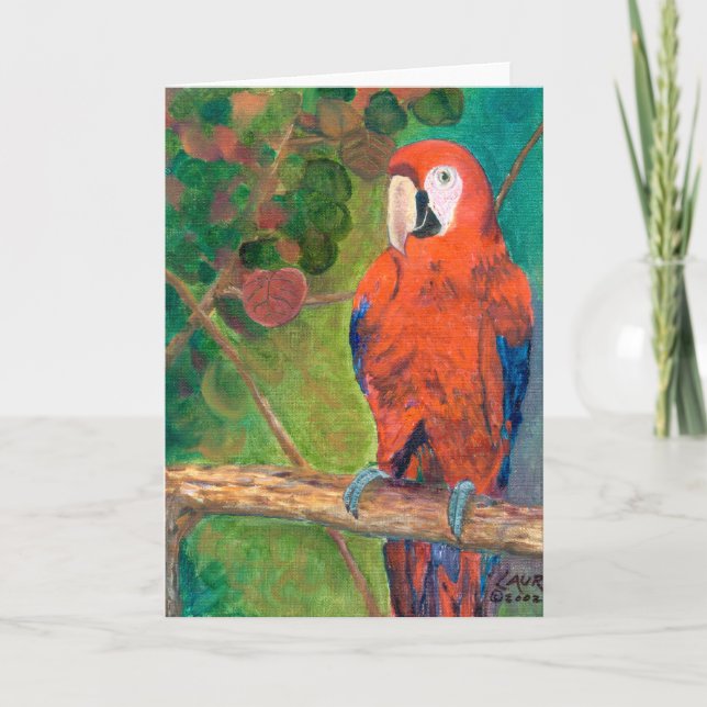 Cartão Parrot with Seagrapes (Frente)