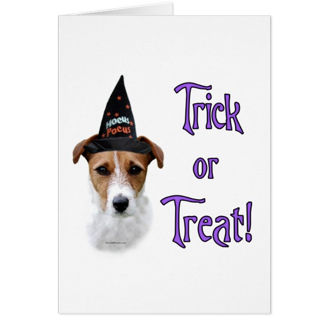Cartão Parson Russell Terrier Trick (Frente)