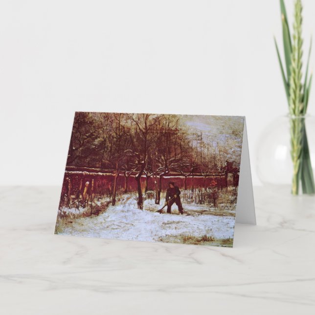 Cartão Parsonage Garden em Nuenen por Vincent van Gogh (Frente)