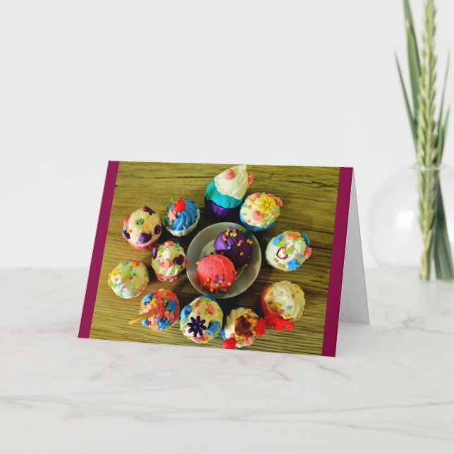 Cartão Parte cupcake (Frente)