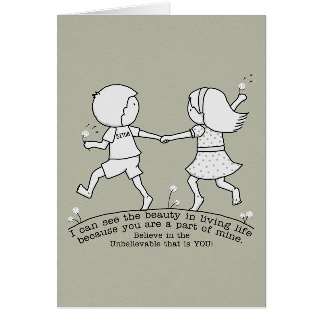 Cartão Parte da minha vida (Frente)