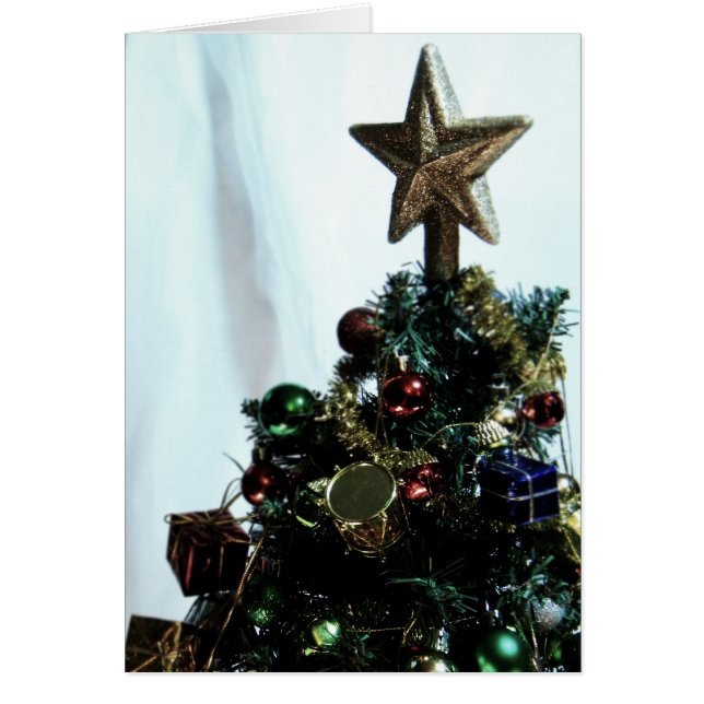 Cartão Parte superior III da estrela do Natal (Frente)