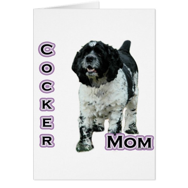 Cartão Partida Cocker Spaniel Mãe; Mãe do Cocker Spaniel (Frente)