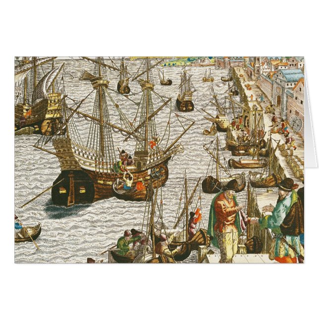 Cartão Partida de Lisboa para Brasil (Frente Horizontal)