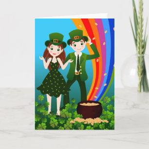 Cartão Partido das Crianças de São Patrick Day