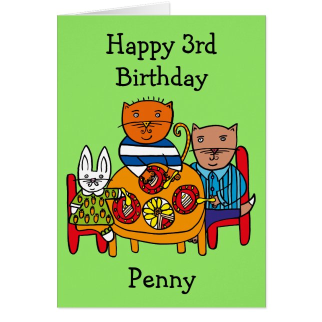 Cartão Partido de Amigos Personalizados (Frente)