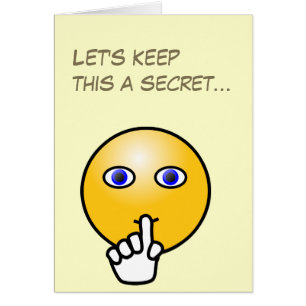 Cartão Partido de surpresa secreto do emoticon do hush