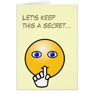 Cartão Partido de surpresa secreto do emoticon do hush