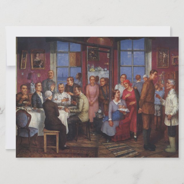 Cartão Partido do Aquecimento Doméstico (Frente)