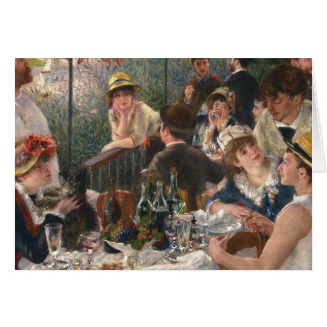 Cartão Partido do Barco Renoir French Luncheon (Frente Horizontal)