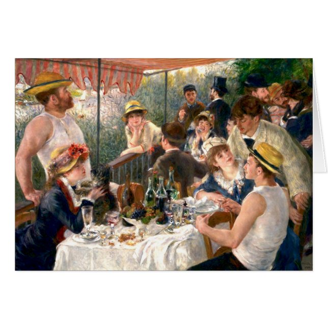 Cartão Partido do Barco Renoir French Luncheon (Frente Horizontal)