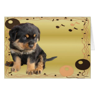 Cartão Partido do Rottweiler Retro